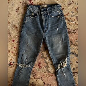 Abercrombie & Fitch Ripped Blue Skinny Jeans